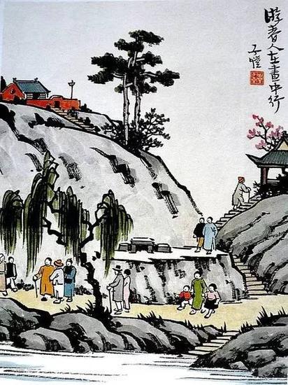 游春人在画中行