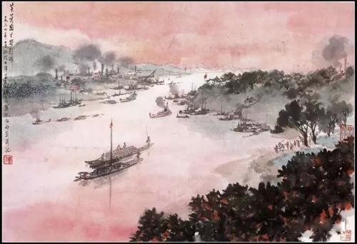 芙蓉国里尽朝晖 傅抱石