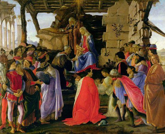 桑德罗·波提切利 (Sandro Botticelli)的《东方三博士的崇拜》 (The Adoration of the Magi),约1470-75