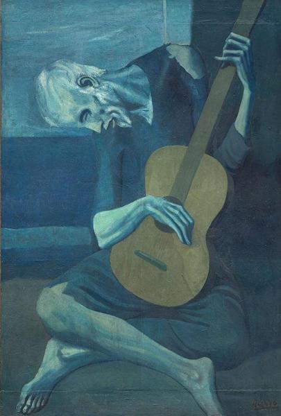 The Old Guitarist,1903–04,毕加索