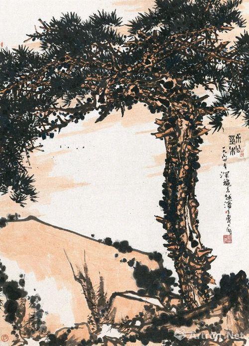 潘天寿 《劲松》9315万元 中国嘉德2015年秋拍