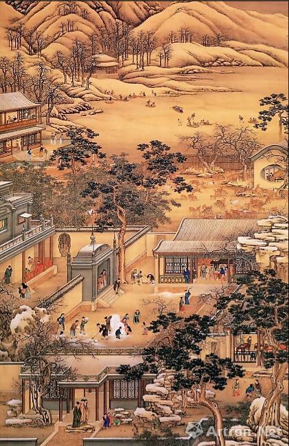 清院本《十二月令图轴》
