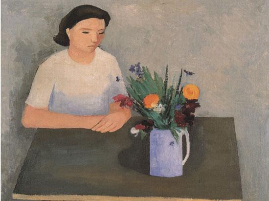 威廉·斯科特(William Scott)早期作品“Girl at a Table”
