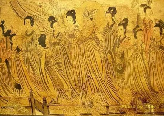 吴道子(约公元680~759年),唐代著名画家,画史尊称画圣,又名道玄。《八十七神仙卷》(局部)