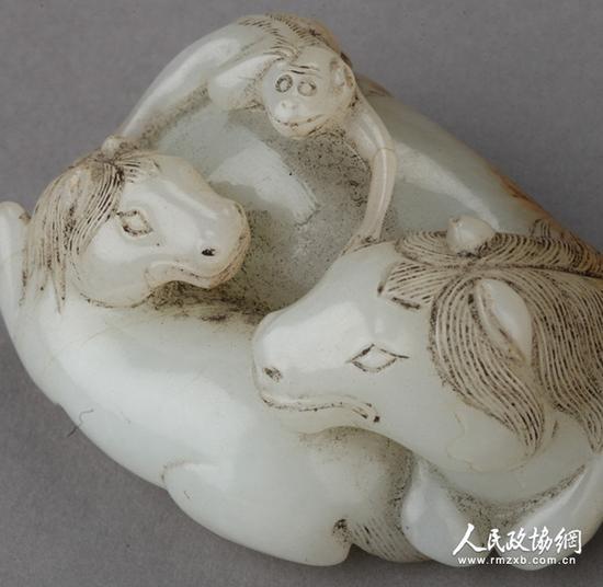 白玉马上封侯 清代 图片由首都博物馆提供