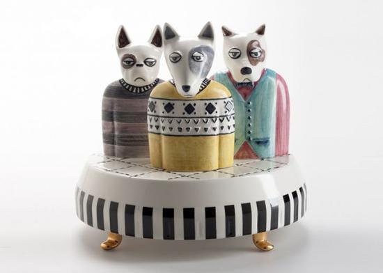 I Molossi dog figurines by Elena Salmistraro