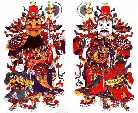 斧钺门神 寓意:平安吉庆 四季兴隆