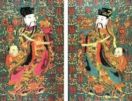 加官进禄招财进宝文门神