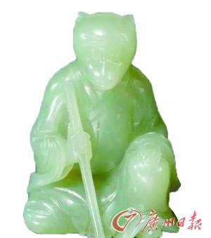 清乾隆 猴子青玉雕纽约大都会博物馆藏