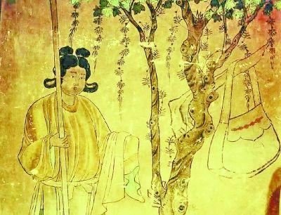 唐代女性的包(敦煌莫高窟“近事女”壁画局部)。