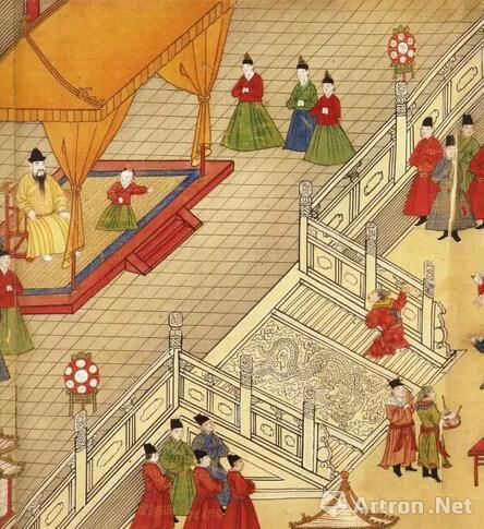 《宪宗元宵行乐图卷》局部