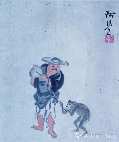 广州艺术博物院藏清代苏六朋《沐猴图》