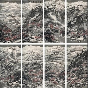 2015年4月,山水画《 葳蕤雪意江南》保利香港拍得2.36亿港币