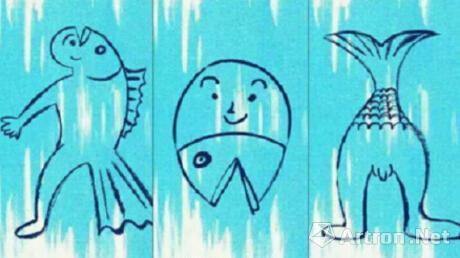 电影美人鱼中警察画的“美人鱼”