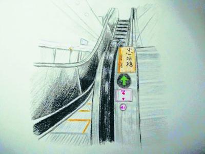 地铁紧急停梯按钮