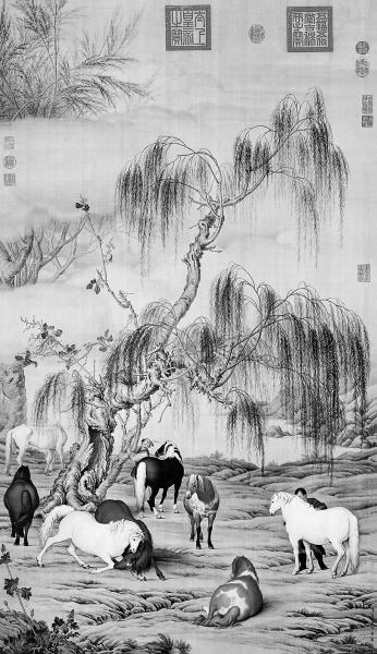 郎世宁的八骏图