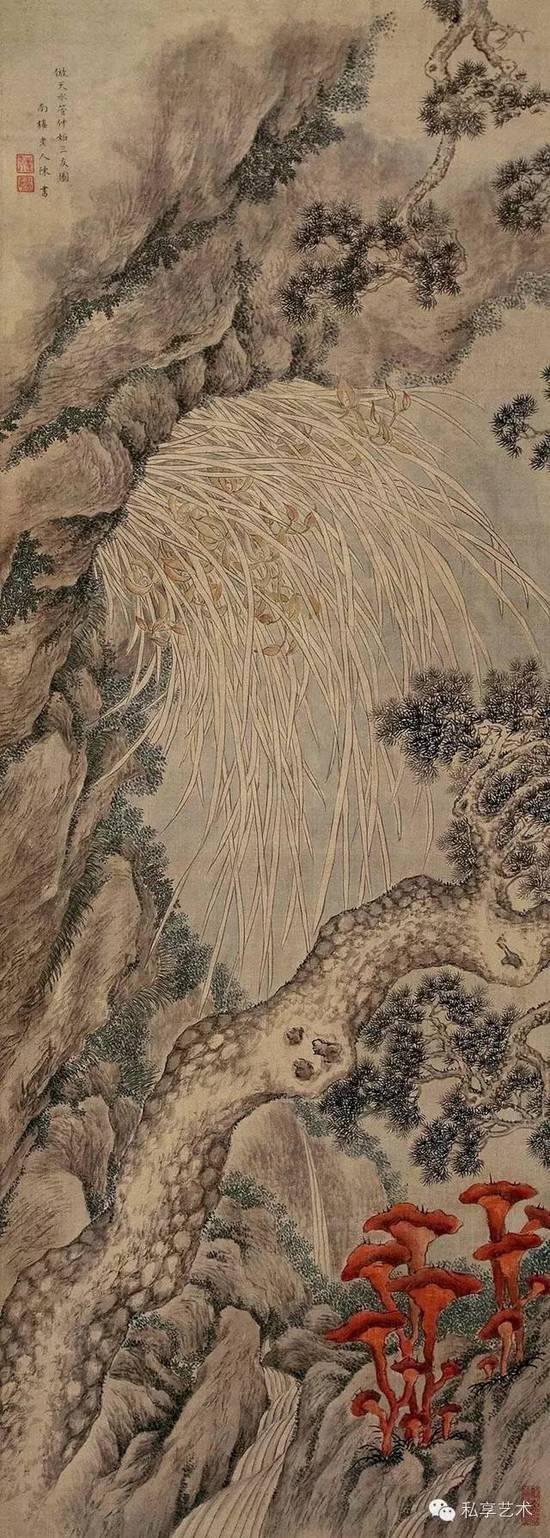 清 陈书 三友图 立轴