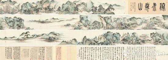 溥心畲作品最高价纪录(个人创作)就是这张山水《清晖卷》