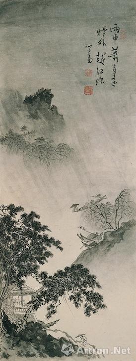 《雨中萧瑟图》最能体现溥心畲落寞的孤守