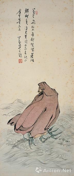 苏博即将展出的溥心畲作品《达摩渡海》