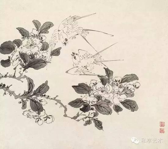清 陈书 (款) 花鸟2