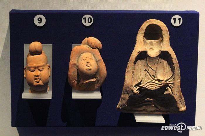 醴泉坊内出土的俑头和陶范,这是目前唐长安城遗址内唯一发现的唐三彩窑址
