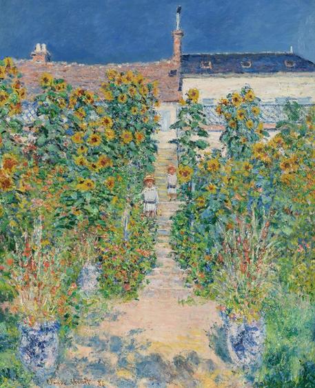 克劳德·莫奈,《The Artist‘s Garden at Vétheuil》, 1881