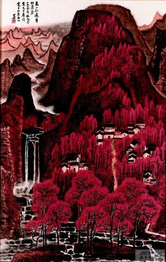 李可染《万山红遍》