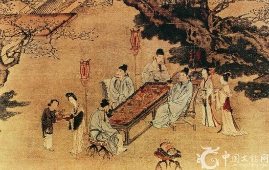 仇英 春夜宴桃李园图