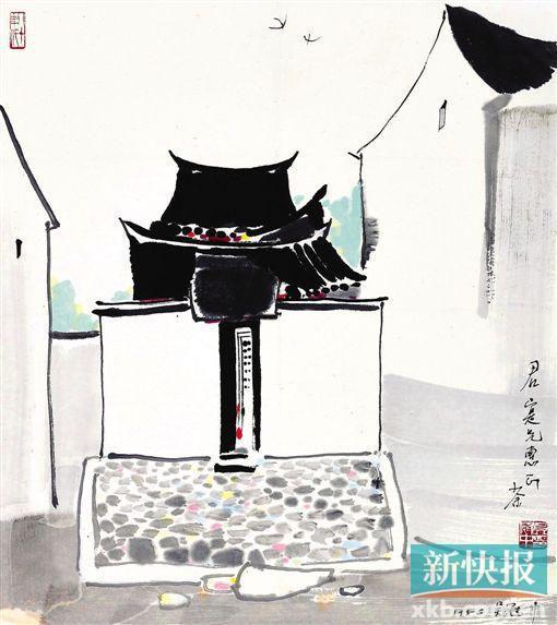 吴冠中 江南宅院(雅昌供图)