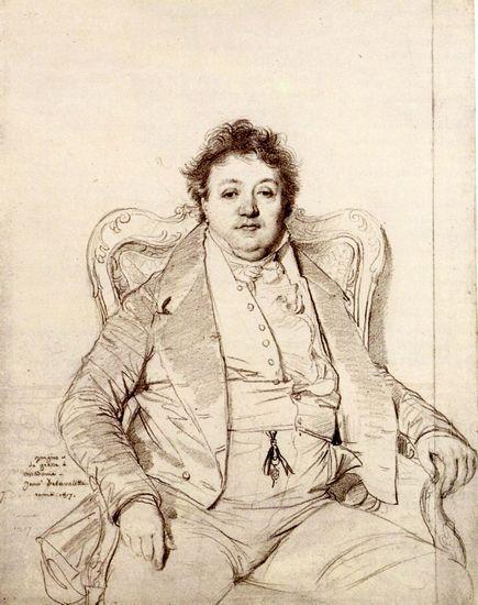 安格尔1816年素描《查尔斯·戴维南》,29.9×24cm