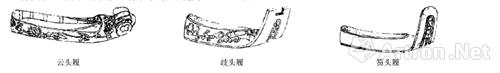 晋唐时期各种形制的翘头履