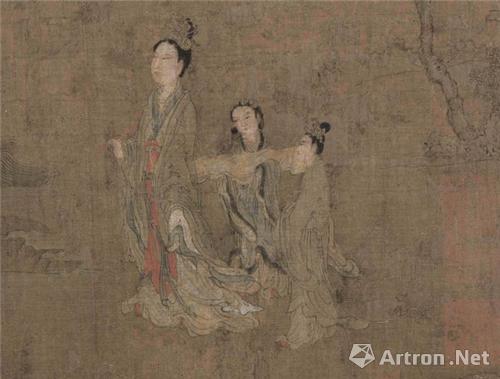 五代 阮郜《阆苑女仙图卷》 局部