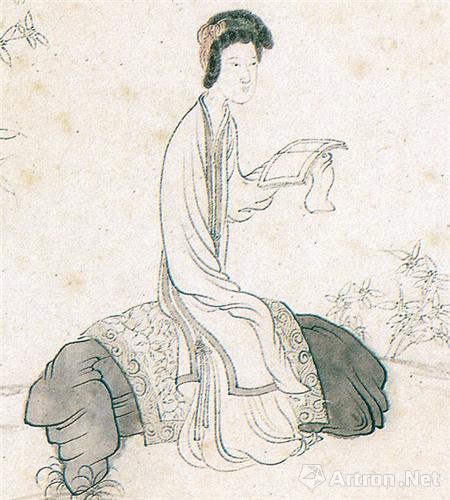 明 陈洪绶《隐居十六观图册16》局部