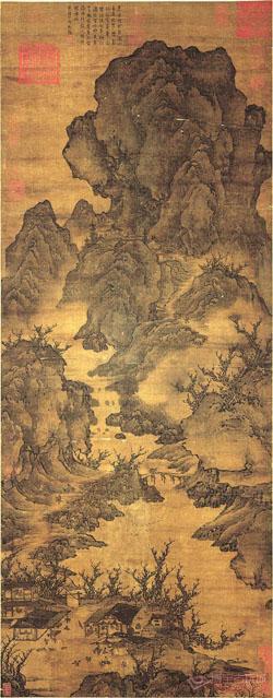 五代 关仝 关山行旅图
