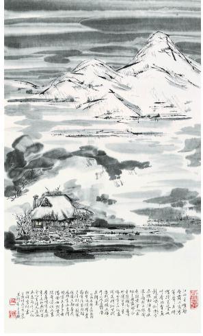 水墨山水,115×67cm