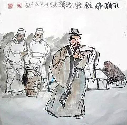 孔融讽刺曹操禁酒令,公开饮酒作对