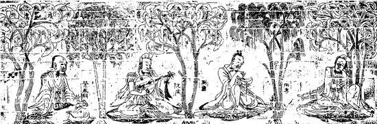 竹林七贤与荣启期(局部)