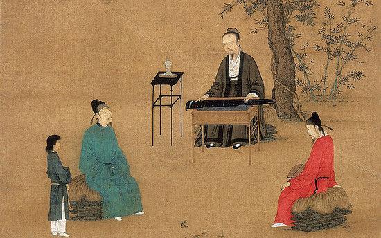 赵佶 - 听琴图