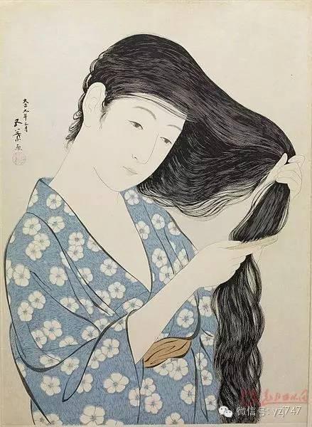 大多数美人画的特征是关注女性的私人时刻,拈花,燃香,描眉,醉酒甚至性爱。