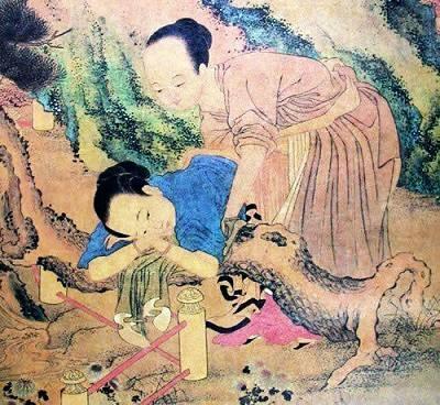 唐寅《鸳鸯秘谱》中春宫图作品