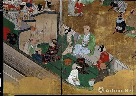 菱川师宣《歌舞伎图屏风》