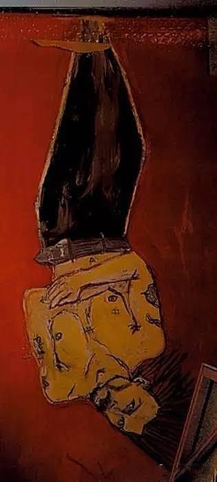 《倒挂》,这幅自画像作品就挂在德普在洛杉矶的家中。
