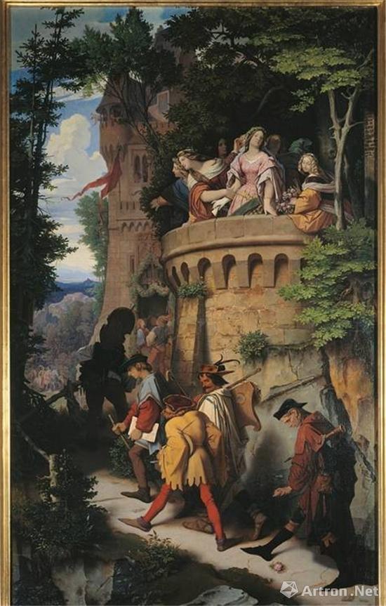 Moritz von Schwind: 《玫瑰或艺术家的旅行》