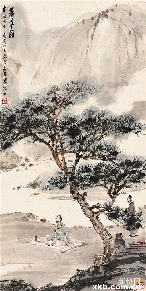 ■傅抱石 1947年作 煮茶图 雅昌供图