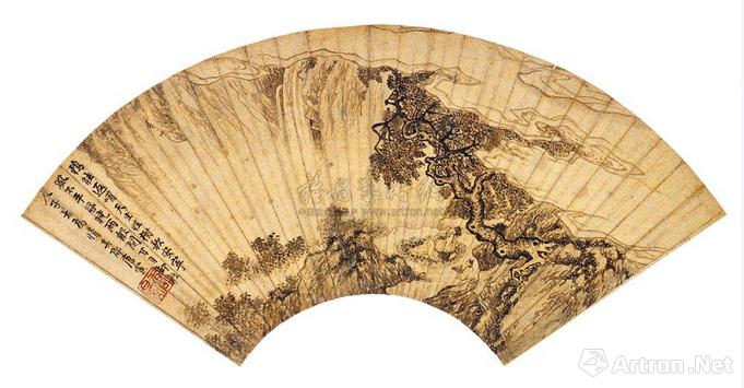 唐寅 听瀑图 扇面 RMB 16,800,000 北京荣宝 2011-5-22