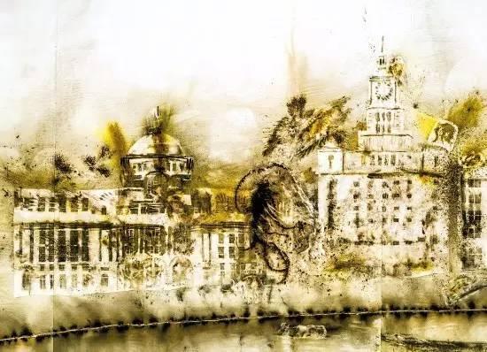 ▲ 蔡国强《没有我们的外滩》(局部),2013年,摄影:张飞宇