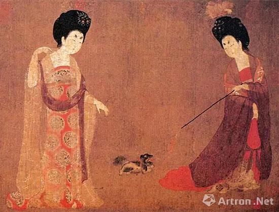 周昉《簪花仕女图》局部