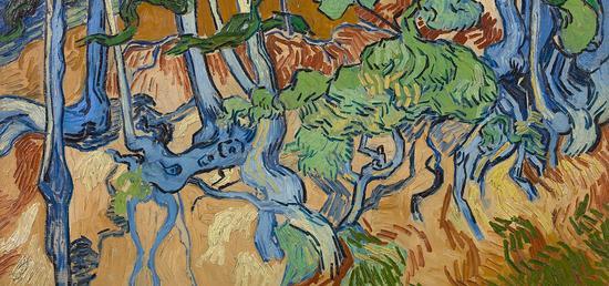 凡·高的最后一幅作品《树根》(treeroots1890)