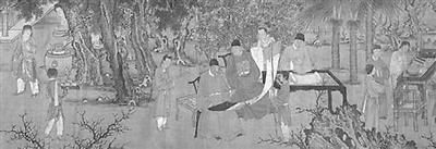 杏园雅集图(局部) 谢环·明代